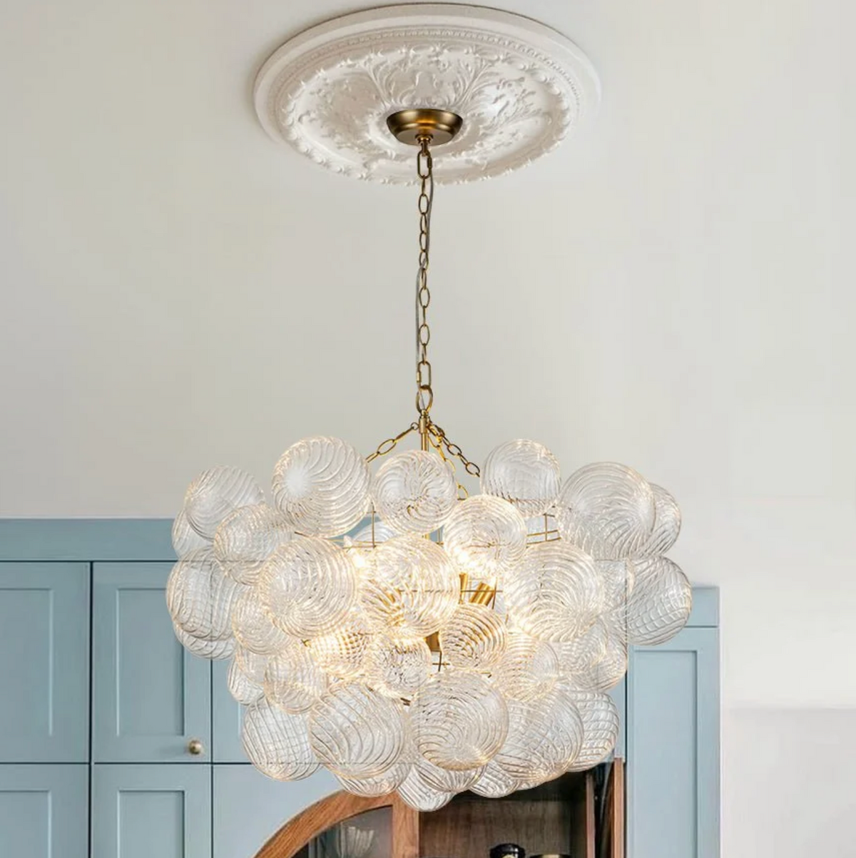 Glass Globe Chandelier