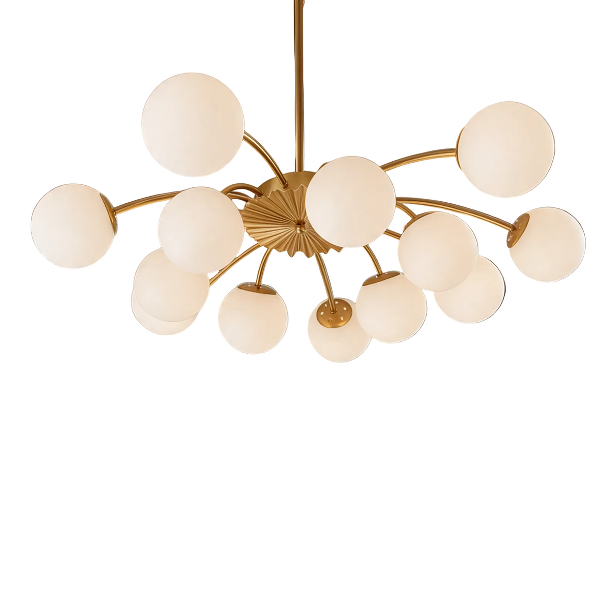 Opal Glass Blossom Bubble Chandelier